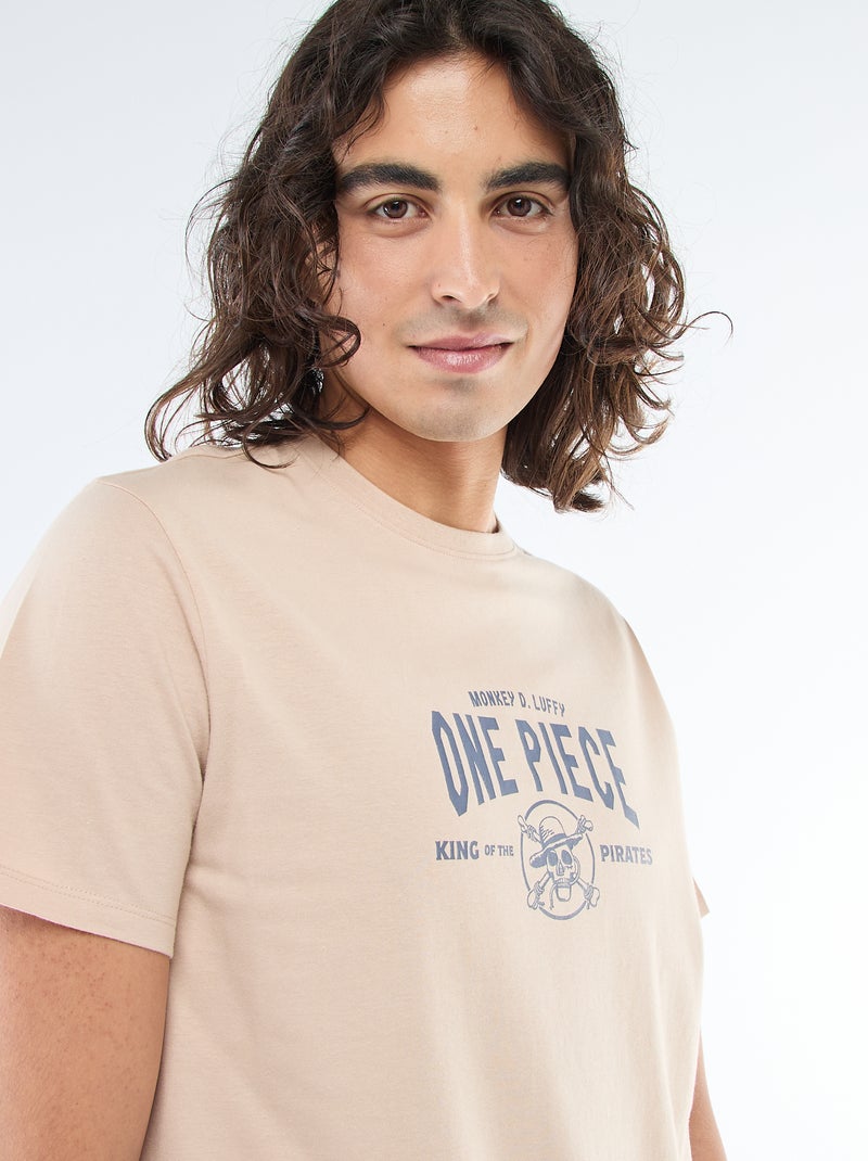 'One Piece' Print T-Shirt Beige - Kiabi