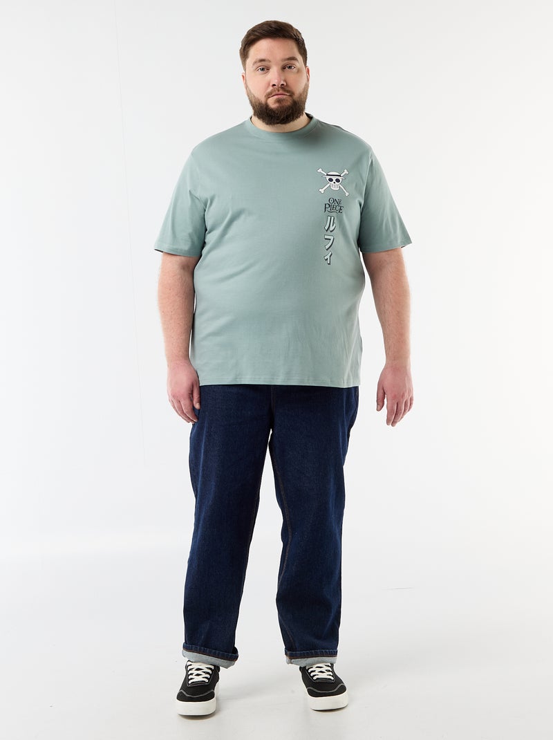 'One Piece' Reversible Print T-Shirt Blue - Kiabi