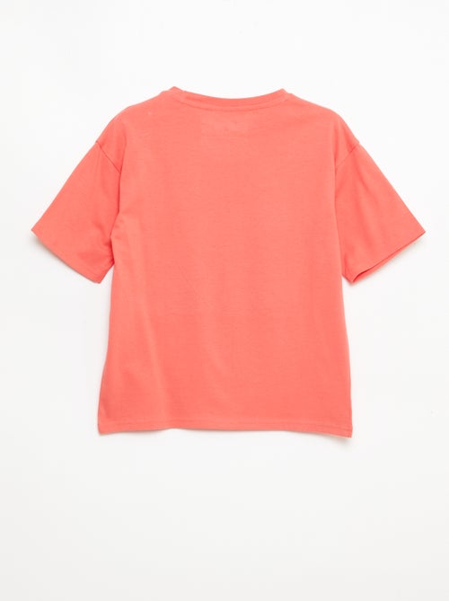 One Piece Short-Sleeve Printed Cotton T-Shirt - Kiabi