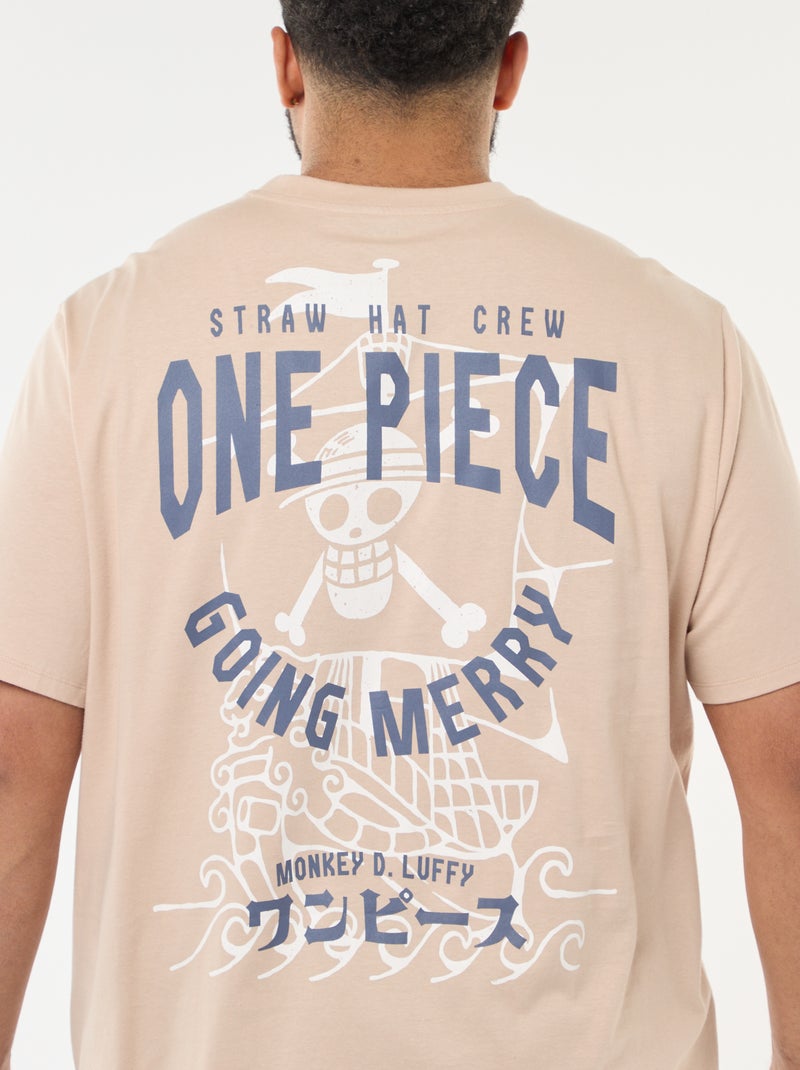 'One Piece' Short-Sleeve T-Shirt Beige - Kiabi