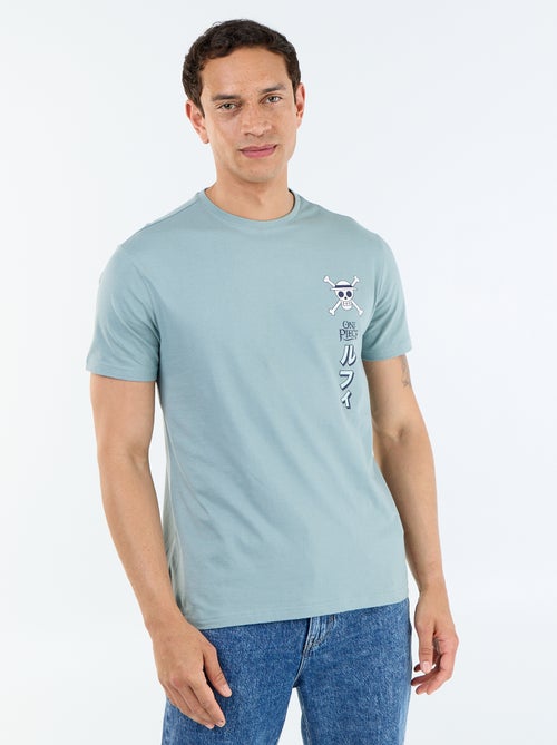 'One Piece' Short Sleeve T-Shirt with Front and Back Print - Kiabi