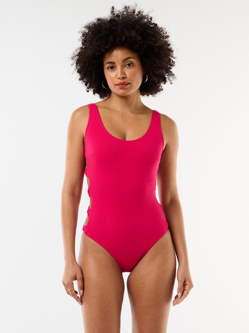 One-Piece Swimsuit with Side Slit Detail - Kiabi