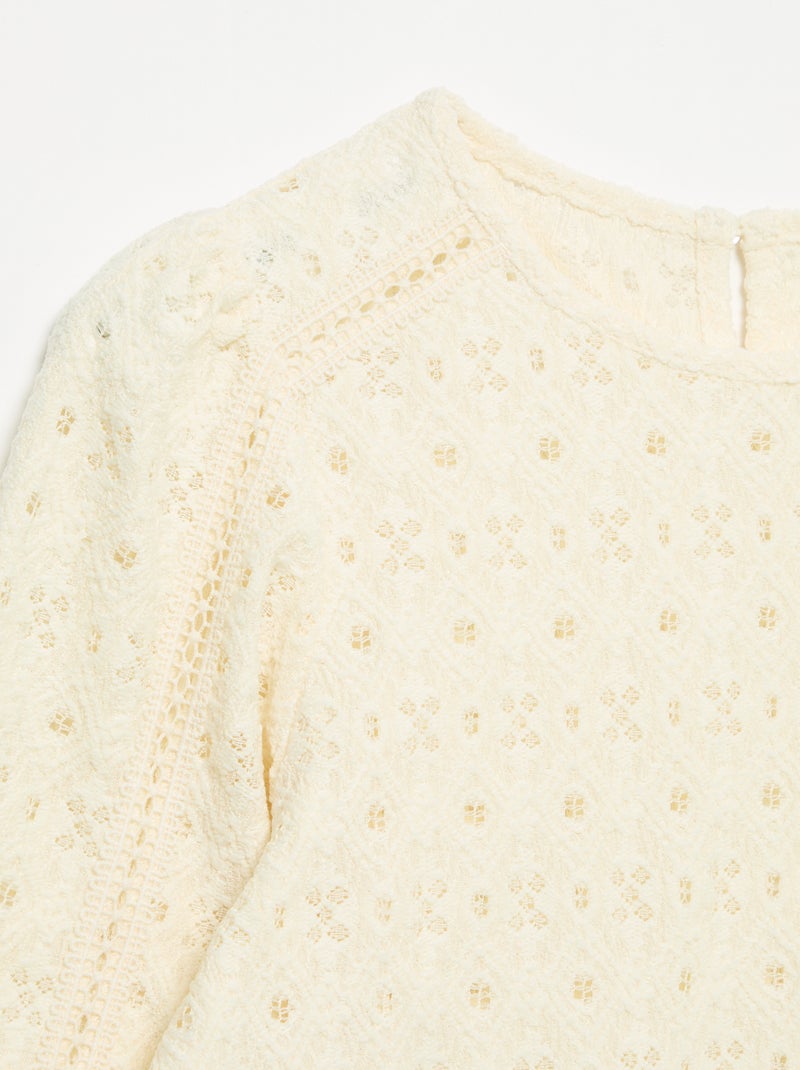 Open-knit sweater Beige - Kiabi