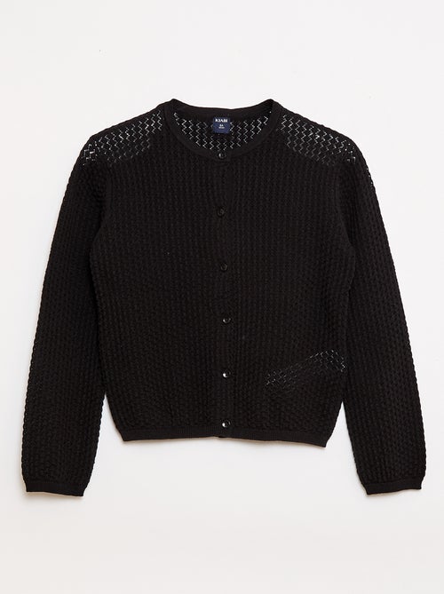 Openwork Knit Sweater with Round Neck - Kiabi