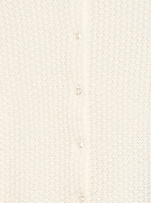 Openwork Knit Sweater with Round Neck - Kiabi
