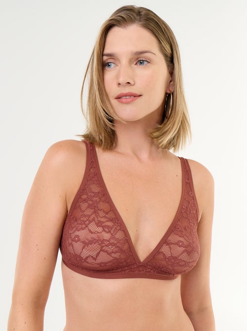 Openwork Lace Triangle Bra - Kiabi