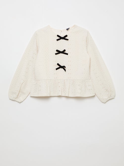 Openwork Top with Decorative Knots - Kiabi Openwork Top with Decorative Knots - Kiabi