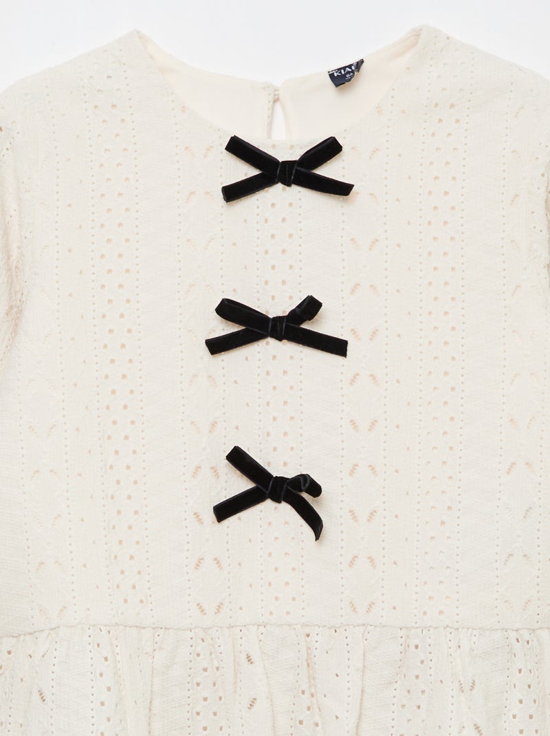 Openwork Top with Decorative Knots Beige - Kiabi