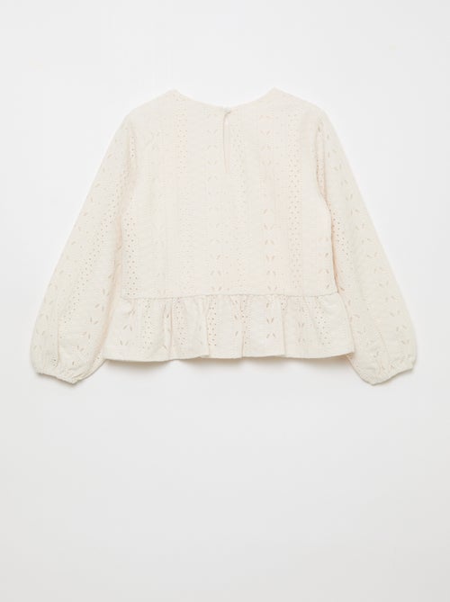 Openwork Top with Decorative Knots - Kiabi Openwork Top with Decorative Knots - Kiabi