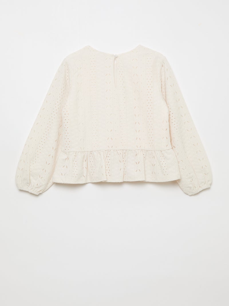 Openwork Top with Decorative Knots Beige - Kiabi