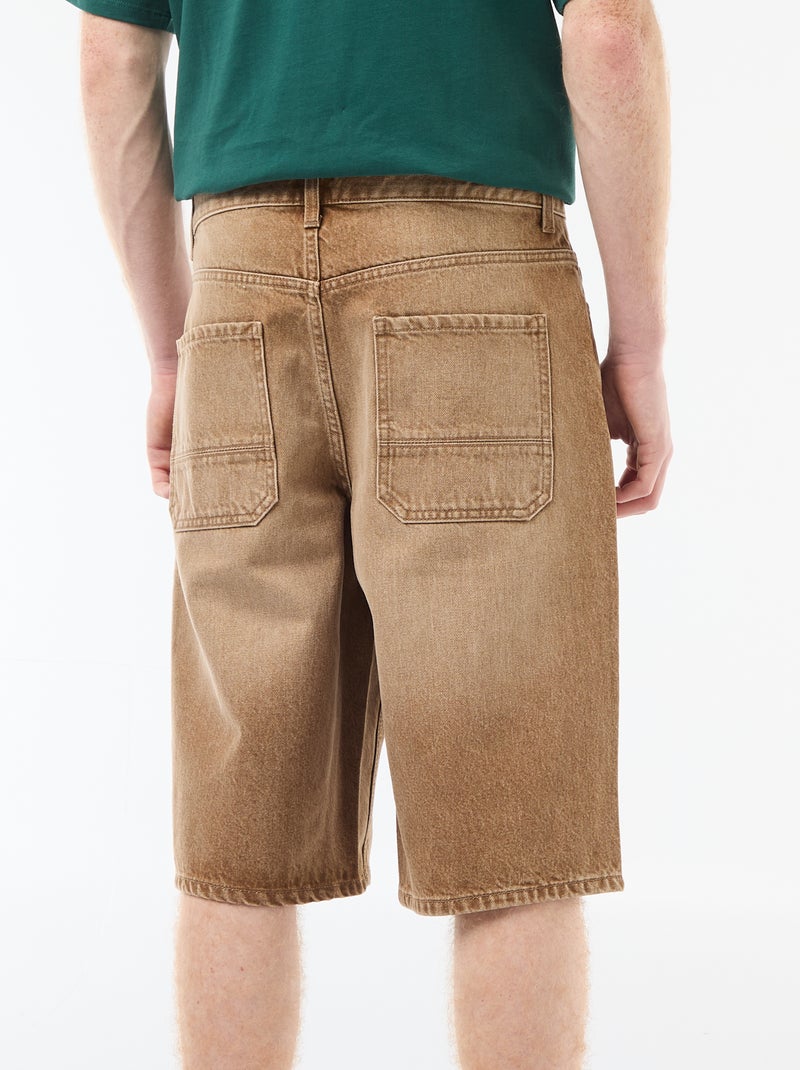 Originelle Baggy Shorts aus Baumwolle Braun - Kiabi