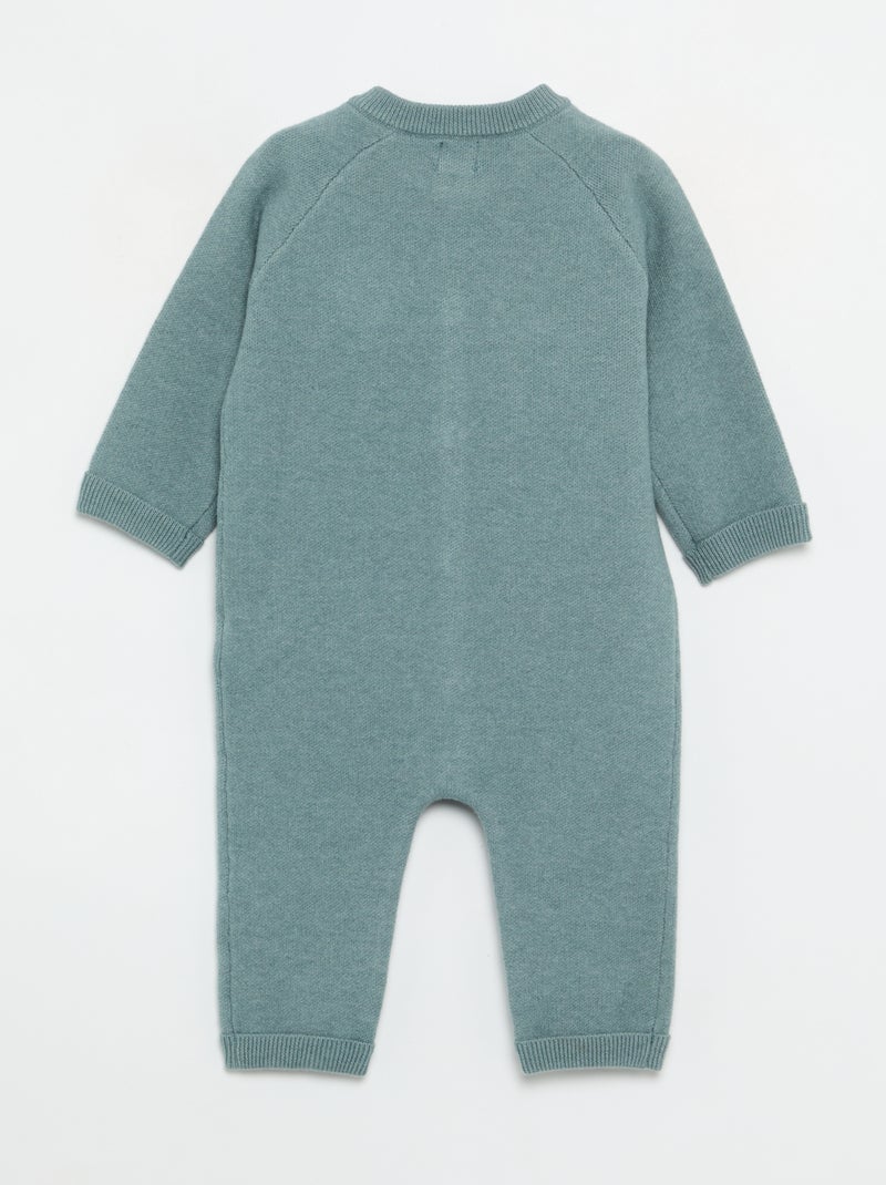 Overall aus kompaktem Strick Bleu - Kiabi