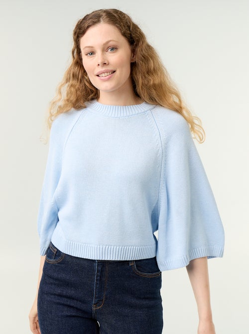 Oversize-Strickpullover mit überschnittenen Schultern - Kiabi