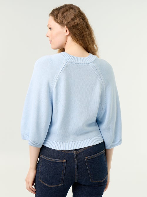 Oversize-Strickpullover mit überschnittenen Schultern - Kiabi