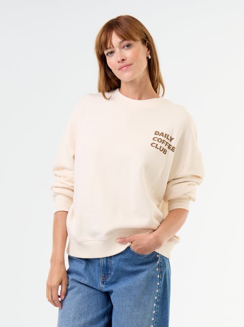 Oversize-Sweatshirt mit Print - Kiabi