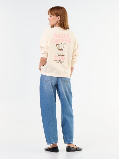 Oversize-Sweatshirt mit Print - Kiabi