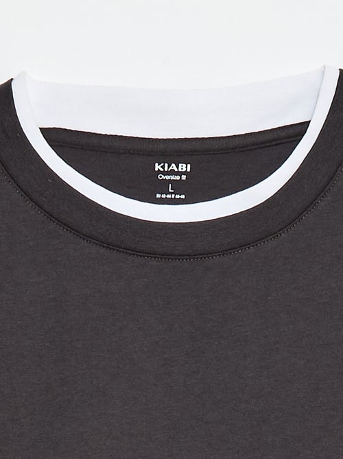 Oversize T-Shirt im 2-in-1-Look für Grosse (ab 1m90) - Kiabi