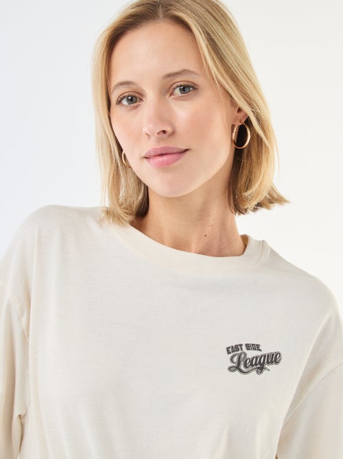Oversize T-Shirt mit Botschaft - Kiabi