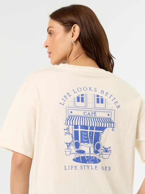 Oversize T-Shirt mit Botschaft - Kiabi