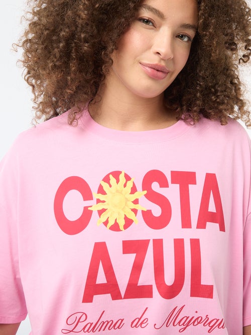 Oversize-T-Shirt mit kurzen Ärmeln - Kiabi