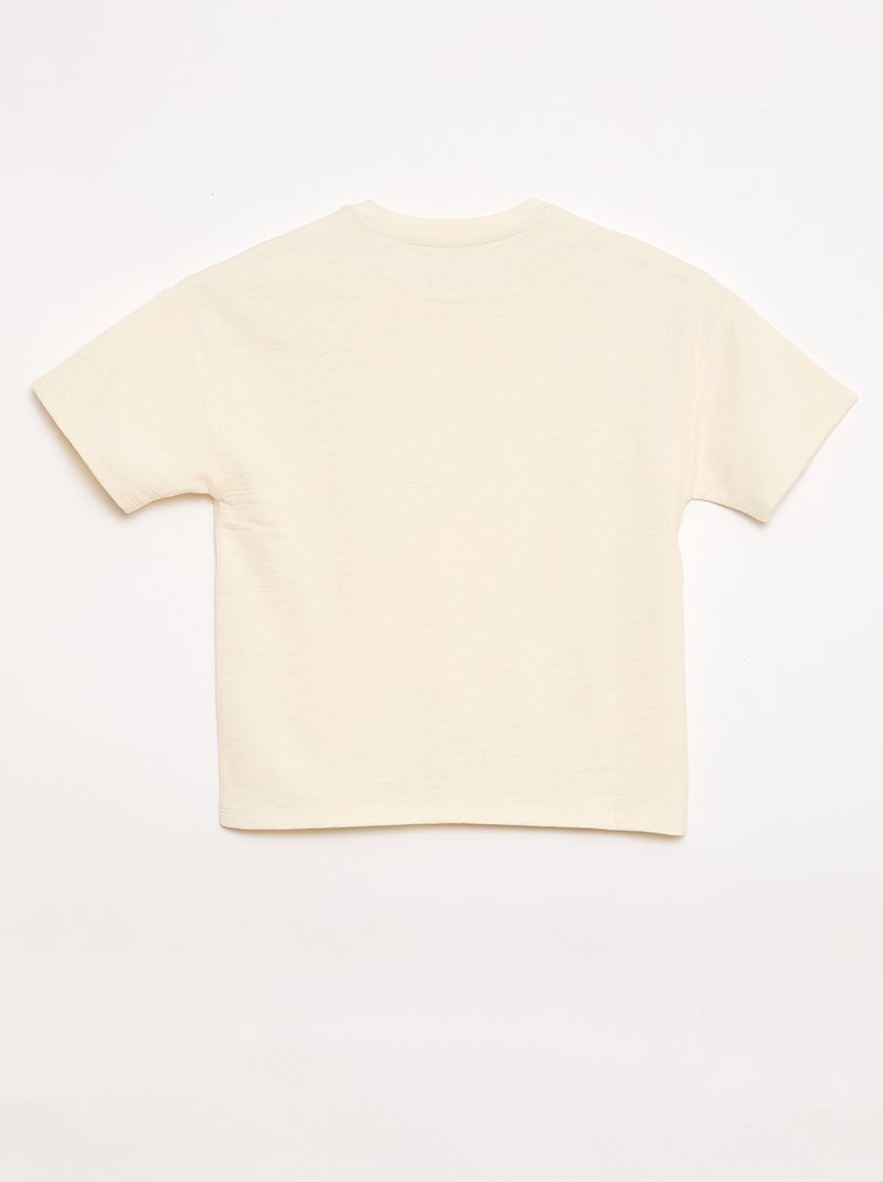 Oversize T-Shirt mit kurzen Ärmeln Weiß - Kiabi