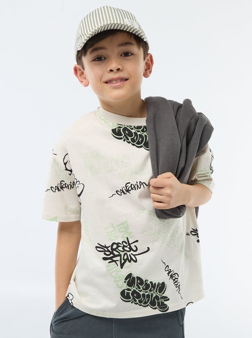 Oversize T-Shirt mit Motiv - Kiabi