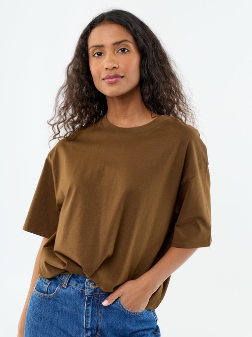 Oversize T-Shirt mit Rundhals - Kiabi