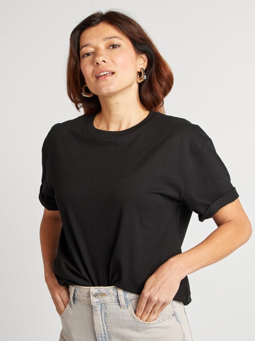 Oversize T-Shirt mit Rundhals - Kiabi Oversize T-Shirt mit Rundhals - Kiabi