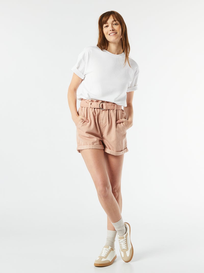 Oversize T-Shirt mit Rundhals Weiß - Kiabi