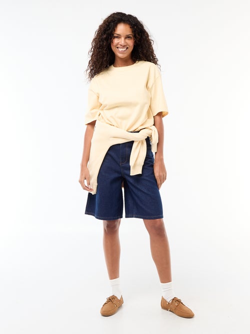 Oversize T-Shirt mit Rundhalsausschnitt - Kiabi Oversize T-Shirt mit Rundhalsausschnitt - Kiabi