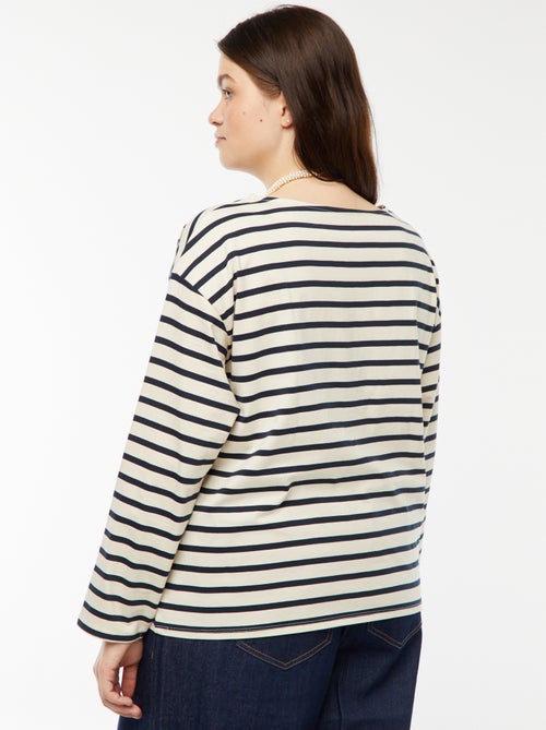 Oversized Breton Stripe T-shirt - Kiabi