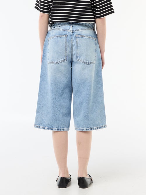Oversized Denim Bermuda Shorts - Kiabi