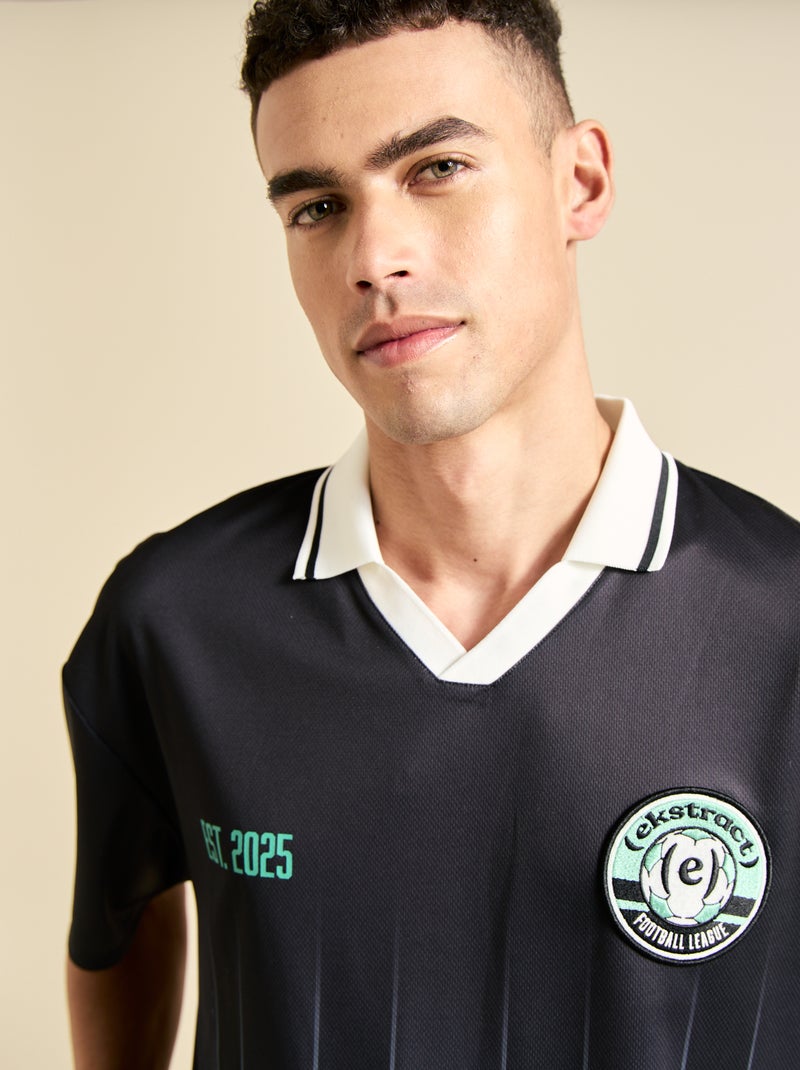 Oversized Football T-shirt - (ekstract) Black - Kiabi