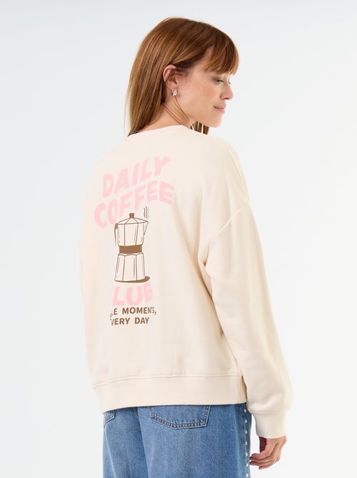 Oversized Printed Sweatshirt - Kiabi