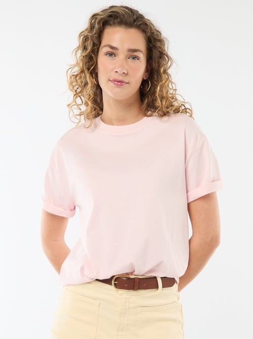 Oversized Round Neck T-shirt - Kiabi Oversized Round Neck T-shirt - Kiabi