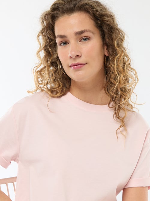 Oversized Round Neck T-shirt - Kiabi Oversized Round Neck T-shirt - Kiabi