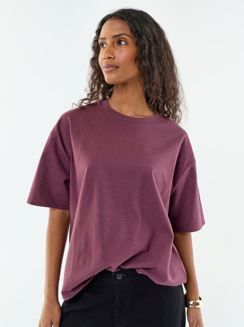 Oversized Round Neck T-shirt - Kiabi