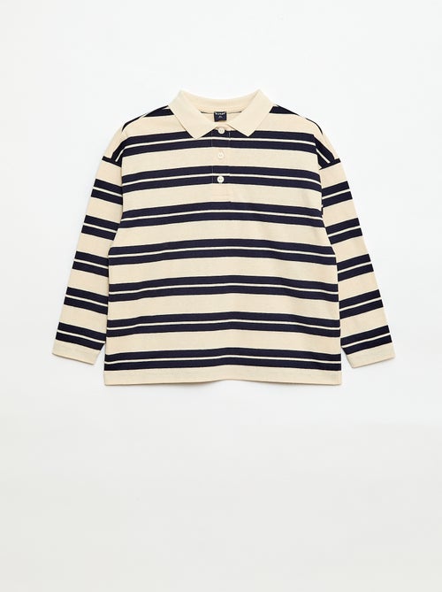 Oversized Striped Polo Shirt - Kiabi
