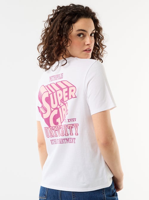Oversized 'Supergirl' 'DC Comics' Short-Sleeved T-Shirt - Kiabi