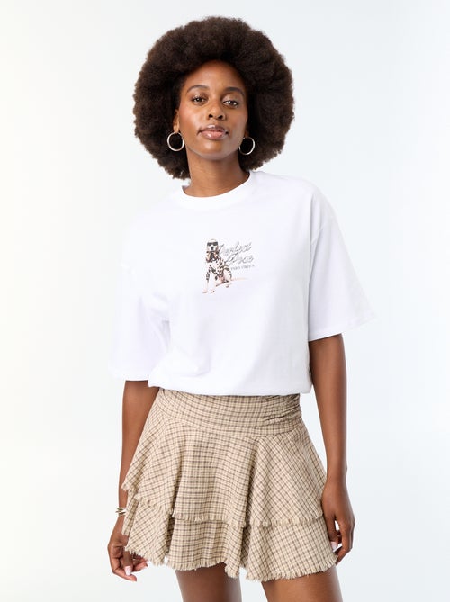 Oversized T-shirt with Dalmatian print - Kiabi