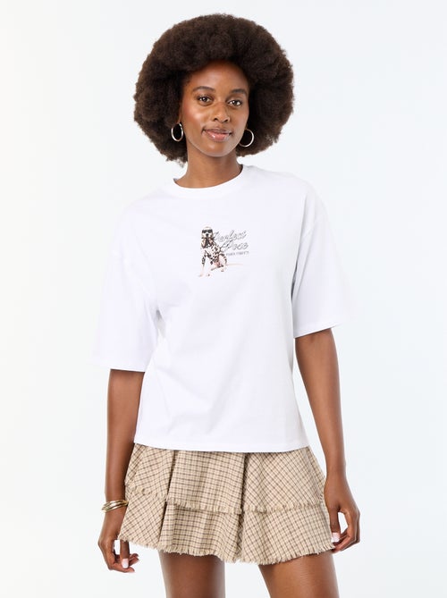 Oversized T-shirt with Dalmatian print - Kiabi