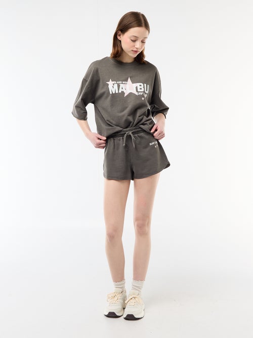 Oversized T-shirt with Slogan - Kiabi
