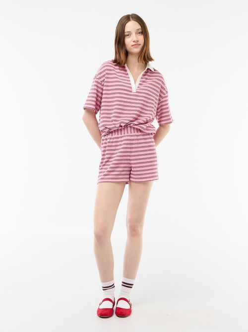 Oversized Terry Polo T-Shirt - Kiabi