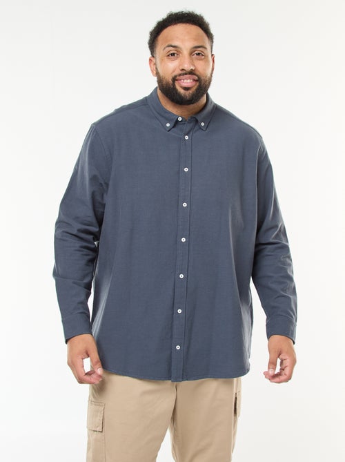 Oxford Regular Fit Solid Shirt - Kiabi