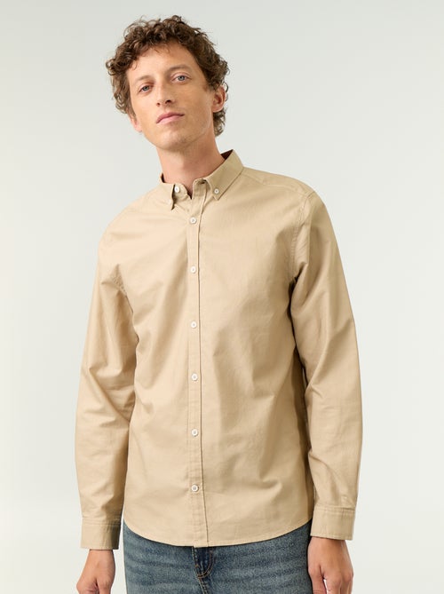 Oxford shirt with button-front opening - Kiabi Oxford shirt with button-front opening - Kiabi