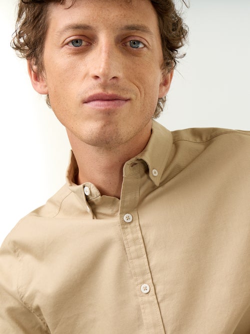 Oxford shirt with button-front opening - Kiabi Oxford shirt with button-front opening - Kiabi