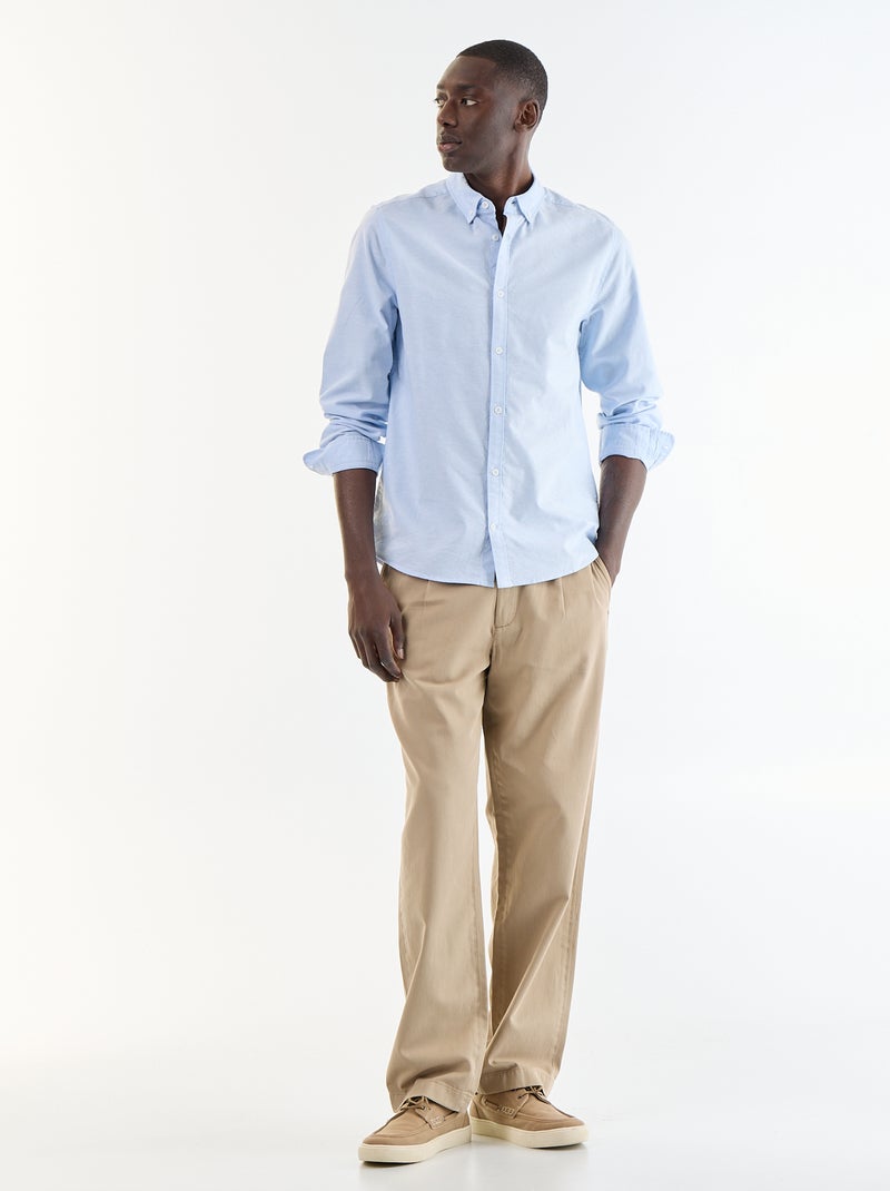Oxford shirt with button-front opening Blue - Kiabi