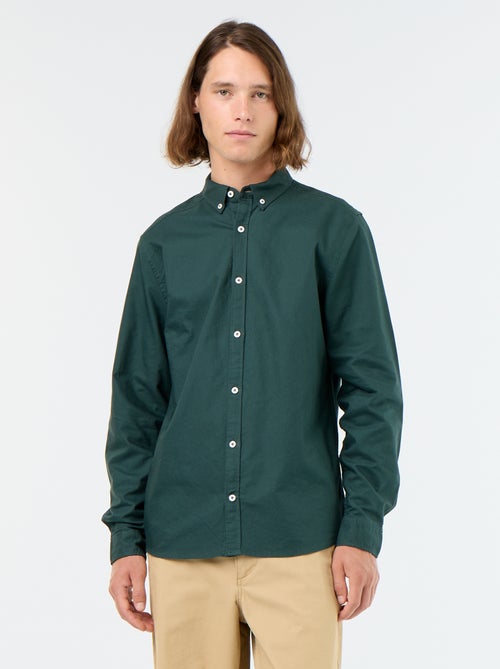 Oxford shirt with button-front opening - Kiabi Oxford shirt with button-front opening - Kiabi