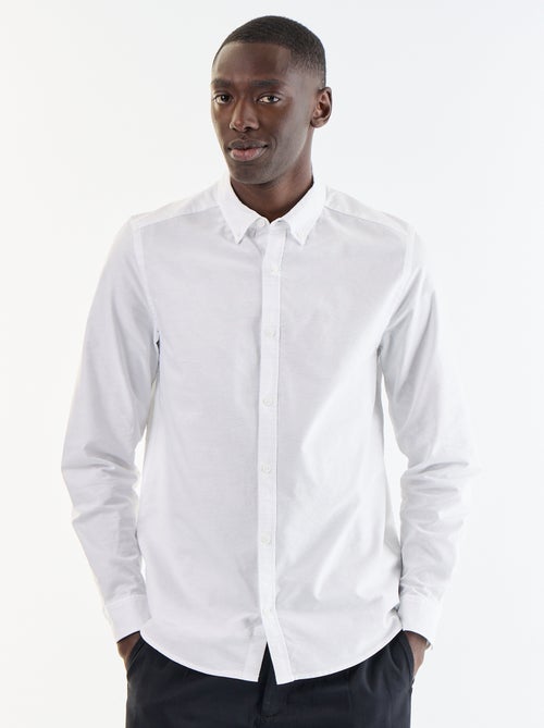 Oxford shirt with button-front opening - Kiabi Oxford shirt with button-front opening - Kiabi