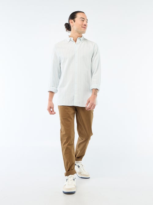 Oxford shirt with striped pattern - Kiabi
